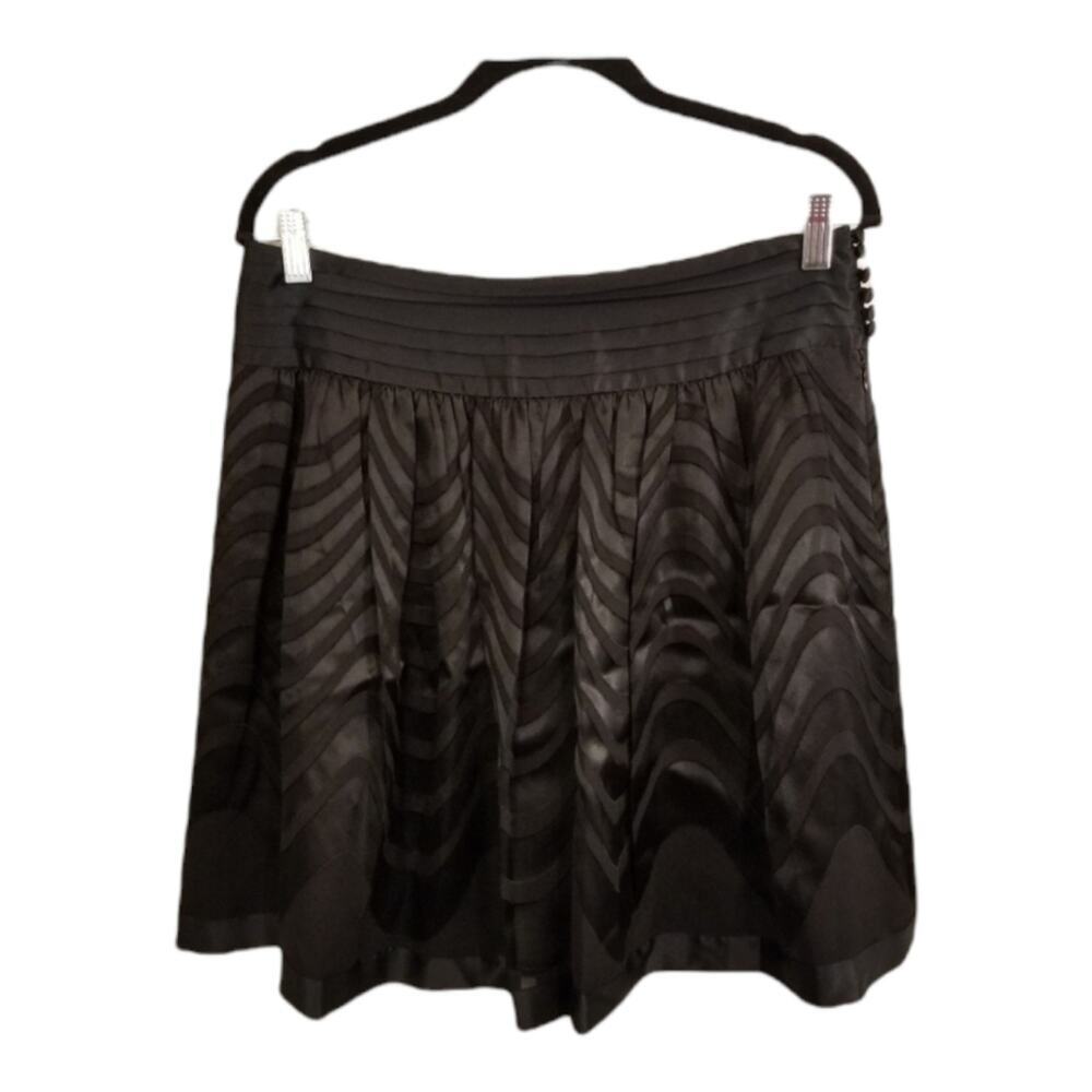 BCBG MaxAzria Black Silk Mini‎ Skirt Size 6